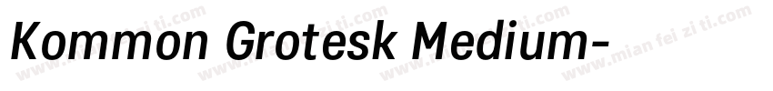 Kommon Grotesk Medium字体转换